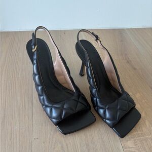 Bottega Veneta Black Quilted Heels